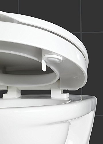 Wenko 21905100 WC-Sitz Secura Comfort – mit Sitzflächenerhöhung, Kunststoff – Duroplast, weiß - 6