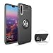 Produktbild Hülle Huawei P20,Silikonhülle Huawei P20,SaKuLa Neu Original Huawei P20 Handyhüllen mit Metall 360 Rotation Verstellbarer Ring Grip Halter Ständer Personalized Design Kompatibel mit Magnetischer Autohalterung,Ultradünnen Slim Fit Stoßdämpfung Silikon Stoßfänger Tasche Handytasche Etui Bumper Soft Flexible TPU Smartphone Schutzhülle Case Cover Handycover für Huawei P20-Schwarz