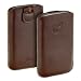 Produktbild Original t-case Tasche in braun aus echtem Leder und neuem Verschlussmechanismus für Ihr Samsung Star II / 2 S5260 inkl. dem Original YAYAGO Clean-Pad