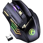 Valkyrie Imice Gw-X7 7-Button Silent 2.4g Wireless Rechargeable Wireless Gaming Mouse with Bluetooth