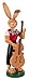 Produktbild DREGENO Seiffen Hase mit Bass, 25cm, Holz, Bunt, 4 x 4 x 25 cm,