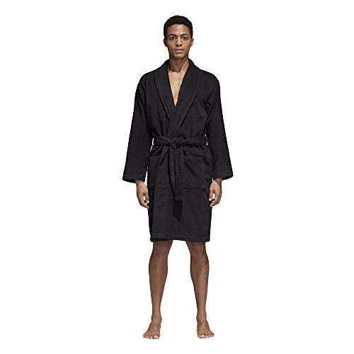 Preisvergleich Produktbild Adidas Trefoil Herren Bademantel, Robe, schwarz (schwarz)