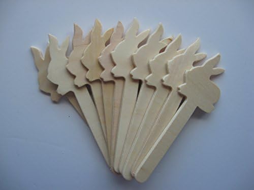 WOODEN LOLLIPOP STICKS BUNNIES