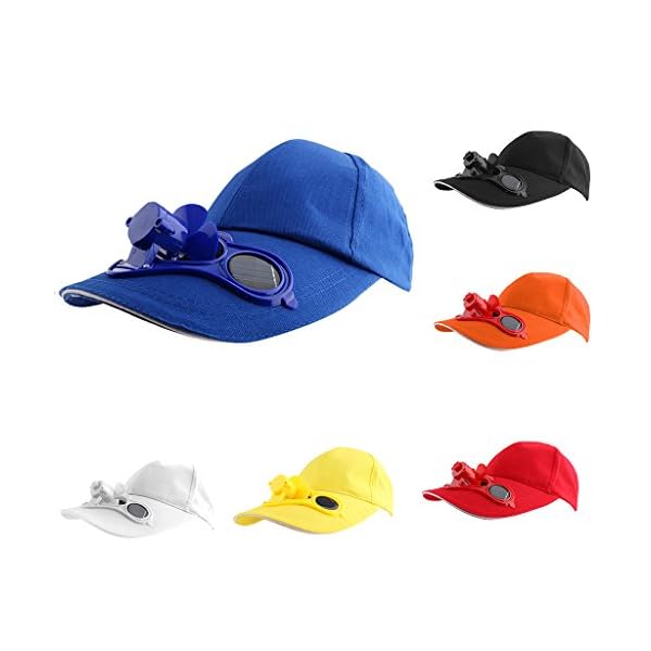 SunniMix 1 x Fan Cap solare Cappello Berretto Fan Hat Cap Berretto da  Baseball Solare Solare con Mini Ventilatore…