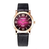 Frauen Uhren,Moeavan Damenuhren auf Verkauf Räumungs Teen Mädchen Mode Kleid Handgelenk Quarzuhr mit Leder Band Farbe Licht Einzigartige einfache Casual Quarz Klassische Armbanduhr (Pink)