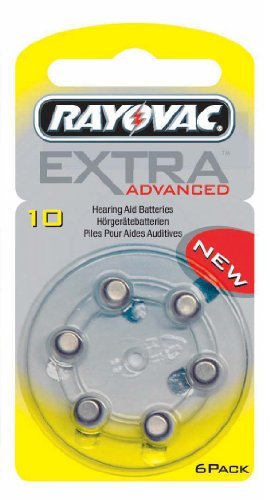 Rayovac piles pour aides auditives Taille 10 - 5 Packs de 6 piles