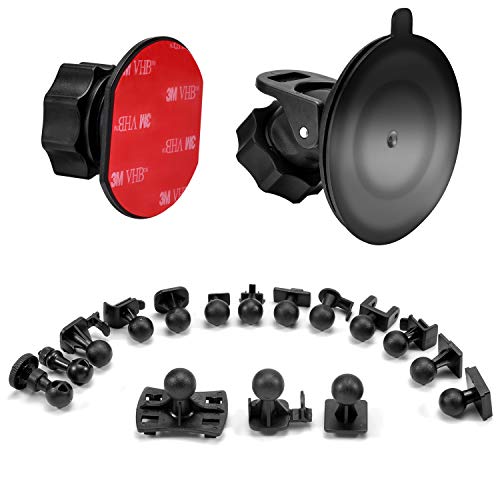 Dash cam suction cup & glue adhesive mount for dash cam