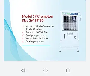 17 Crompton Air Cooler for Home with Honeycomb Pad with 60 to 70 liter Size-26