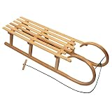 Babys-Dreams Hörnerrodel 120cm & Zugleine Schlitten Holzschlitten Kinderschlitten NEU
