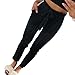 Produktbild ASHOP Damen Hose, Beiläufige High Waist Freizeithose Casual Lange Hose Streetwear Outdoorhose Haremshose Aladinhose Yogahose Strecken Sporthose |2 Unifarben Elegant (Schwarz,XXL)