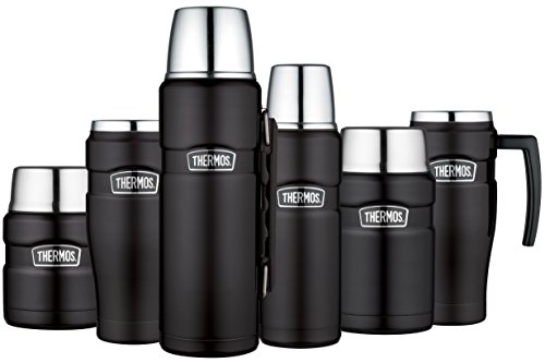 Thermos Edelstahl König Nahrung Flask – Matt Black (710 ml) - 3