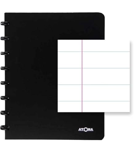ATOMA Notizbuchsystem Elegant A4 - Kariert 5mm Mit Austauschbaren Seiten