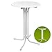 Produktbild Beautissu Bellini Stehtisch rund klappbar Ø 70 cm weiß - Bistrotisch Klapptisch wackelt Nicht - platzsparend verstaubar