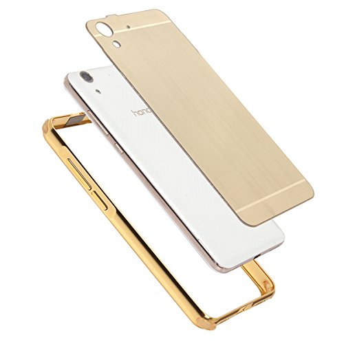 Casefashion Funda Huawei Honor 5A   Huawei Y6 II Caso Carcasa Ultra Slim Thin Metal Frame Bumper Protective Case with Mirror Effect Shockproof Hard PC Back Cover Protector para Huawei Honor 5A   Huawei Y6 II Tel  fono m  vil  Rose Gold 