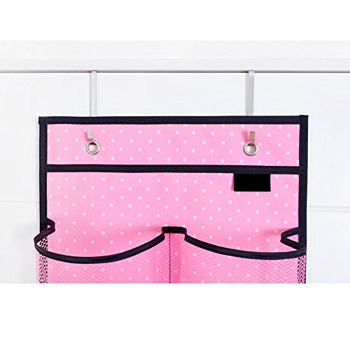 Schuh veranstalter lagerung tasche,4 Taschen Hängende Netz Taschen auf den Türen Organizer mit Haken für Schuh, Toilettenartikel, Spielzeug, Socken und andere Zubehör, Blau - 5