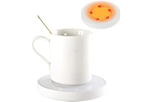 AOMIGT Cup Warmer, Drink Warmer, Cup Warmer, Coffee Warmer, USB Drink Warmer, Electric Cup Warmer Pad with Automatic, Constant Temperature 55 °C / 131 °F, Safe to Use for Office/Household