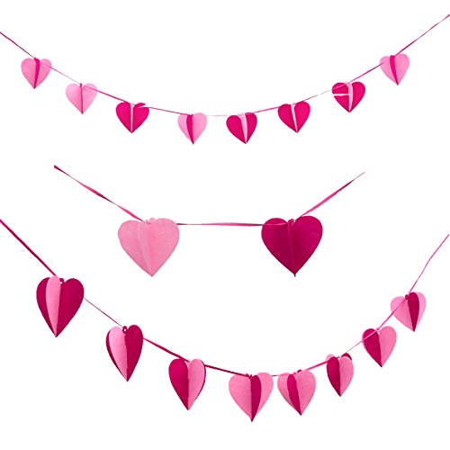 Oblique-Unique® Herz Girlande Pink Rosa