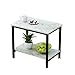 Produktbild Laptopständer DD Mobiler Couchtisch, Sofa Square Table, Nachttisch, Rolltisch -Werkbank (Farbe : Marble+Black)