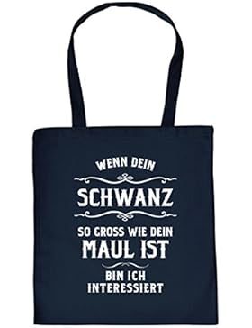 Tragetasche Baumwoll Einkaufstasche Wenn dein … lustige Sex Sprüche Tasche