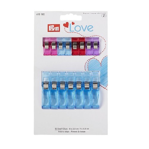 Prym Mini und Jumbo Stoff Wunder Clips 2.6mm & 5.5mm - Verschiedene Farben