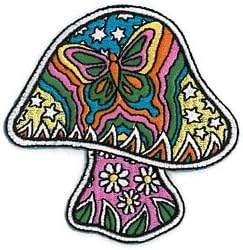Another celestial shroom, in a top quality embroidered iron on patch. Artist: Dan Morris