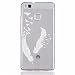 Produktbild Huawei P9 Lite Hülle,Huawei P9 Lite Schutzhülle, MUTOUREN Crystal Kirstall Handyhülle Case Cover TPU Silikontasche Transparent Ultra dünne Gel Anti-scratch hinten Tasche Etui Bumper - Feder Weiß