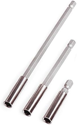 Cymax 3PCS Magnetic Drill Bit Screwdriver Socket Extension Set Includes 2", 4", 6" Extension Bit Holder 60/100/150mm Extensions for Quick Release For Nuts and any Drill, Handheld Driver,Tool Box