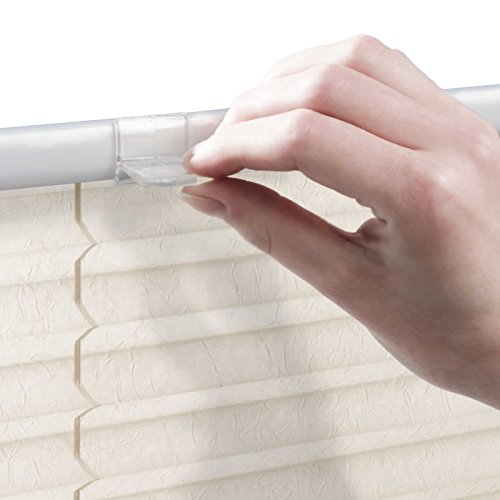 casa pura® Plissee Rollo | mit eleganter Crushed Optik | Klemmfix ohne Bohren | lichtdurchlässig & blickdicht | offwhite | 24 Größen (80x100cm) - 6
