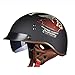 Price comparison product image Harley Motorcycle Helmet, Retro Personality Riding Protective Half Helmet, Mountain Bike ATV Rally Scooter DOT Certified Protective Helmet,B,M