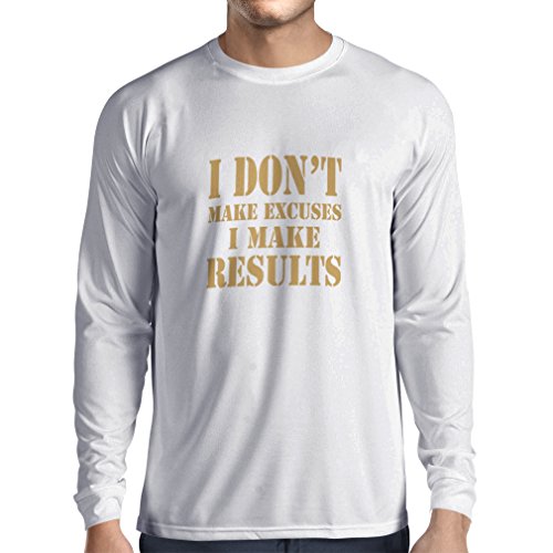 lepni.me Long Sleeve t Shirt Men I Make Results - Lose Weight Fast Quotes and Muscle Builder Motivational Sayings