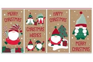 Eurowrap North Pole Christmas Money Wallets – Pack of 4 Kraft Gonk & Gnome Designs – Eco-Friendly 100% Recyclable Xmas Cash Gift Envelopes – Festive Wallet Set for Cards & Presents