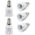 VRCT E14 to B22 Screw Base Socket Lamp Holder Light Bulb Converter Adapter (Random Colour) 5 pieces