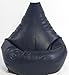 Kids Blue Highback Gaming Beanbag Faux Leather Bean Bag Chair