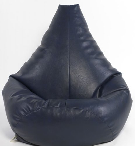 Kids Blue Highback Gaming Beanbag Faux Leather Bean Bag Chair