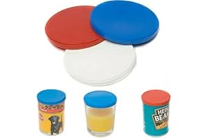 Global Furnishing Can Tin Cover Plastic Lid Caps Pet Food Fresh Top Storage Reusable Dog Cat (3 x Can Covers)