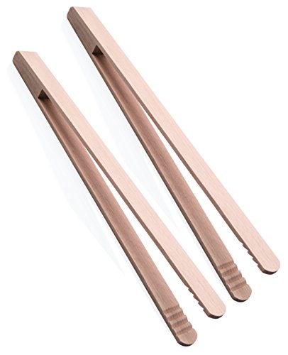 Grillzange Gurkenzange Holz 40 cm Set