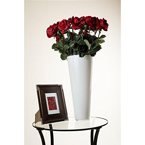 Set 2 x Konische Glasvase ANNA, weiß, 43 cm, Ø 18 cm – Blumenvase / Tischvase – INNA Glas - 5