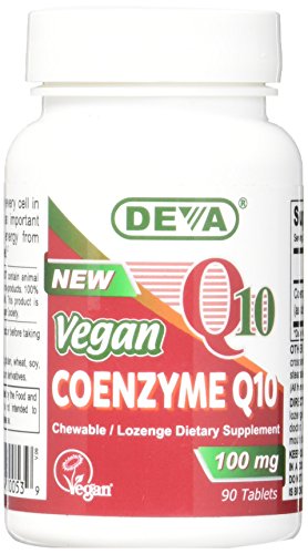 Deva Nutrition - Magnesio de la coenzima Q10 100 de Vegan. - 90 tabletas