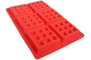 Selecto Bake Silicone Rectangular Waffles Pan Cake Baking Mould, Silicone Waffle Maker Nonstick Baking Molds