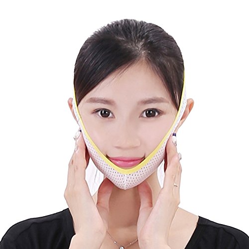 Surker New Breathable Facial Care Face Slimming Chin Cheek Mask Lift V Face Line Belt Strap Face Slim Mask