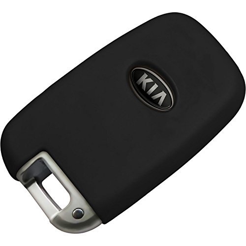 PhoneNatic Funda de silicona para mando de 3 botones de KIA K5 Sportage R en negro Llave plegable de 3-Key
