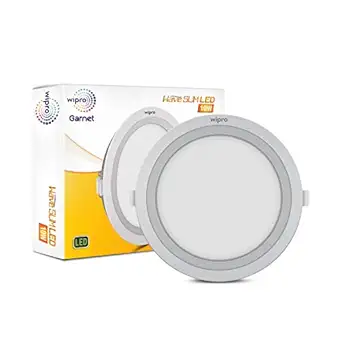 Wipro D711040 Garnet 10-Watt Wave Slim Panel Light (Neutral White, Round)