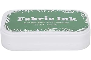 HEEPDD Stempelkissen, Bunte Basteltintenstempelkissen für Stempel Papier Scrapbooking Holz Stoff(Smaragd)