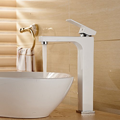 SADASD Grifo lavabo lavabo pintado de blanco a la parrilla mezclador