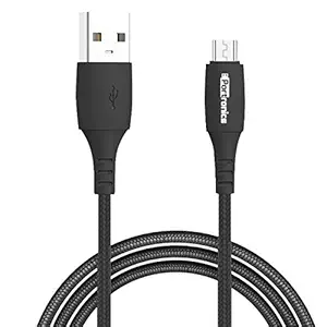 Portronics Konnect A POR-1172 1M Micro USB Cable with PVC Heads (Black)