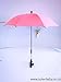 Pink Parasol - Cute Baby - Universal Baby Push Chair Pram Buggy Parasol