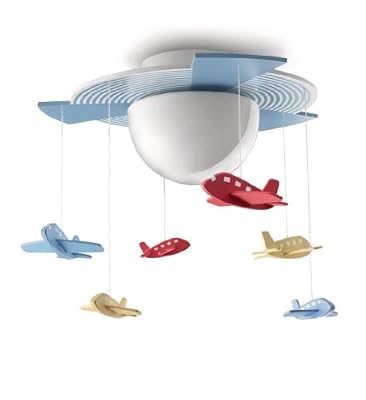 PHILIPS 401535516 AVIGO PLAFONNIER LUMINAIRE POUR ENFANT BOIS MULTICOLORE 1 X 15 W