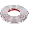 Chrome Molding Trim, Car Auto Truck Side Exterior Edge Lip Protect Sticker DIY Exterior Decoration for Bumper Door Guard Protection, Car Scratchproof (12mm x 5m)