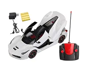Magicwand 1:16 Scale R/C Rechargeable Ferrari with Opening Doors & Boot (Ivory White)