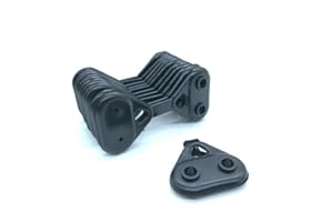 AQSACOKIYA Clip Attache Tetine, Clip de Bâche/Brise-Vue, Clips pour Fixation Filet d'ombrage Fermarete Frangisole, Fixation à Suspendre pour Bâche de Protection Salon de Jardin - 50 Pièces (Noir)